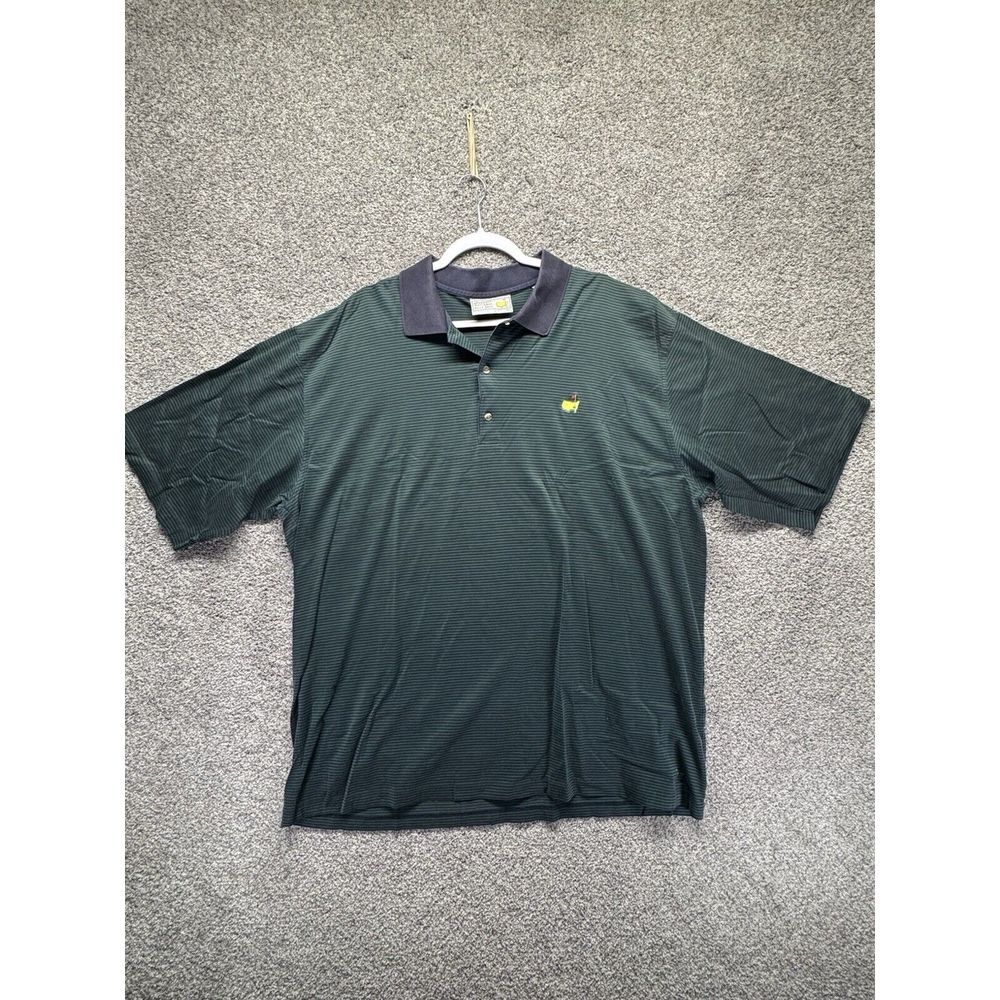 Augusta National Golf Shop Polo Shirt Mens XXL Slazenger Vintage Masters Striped